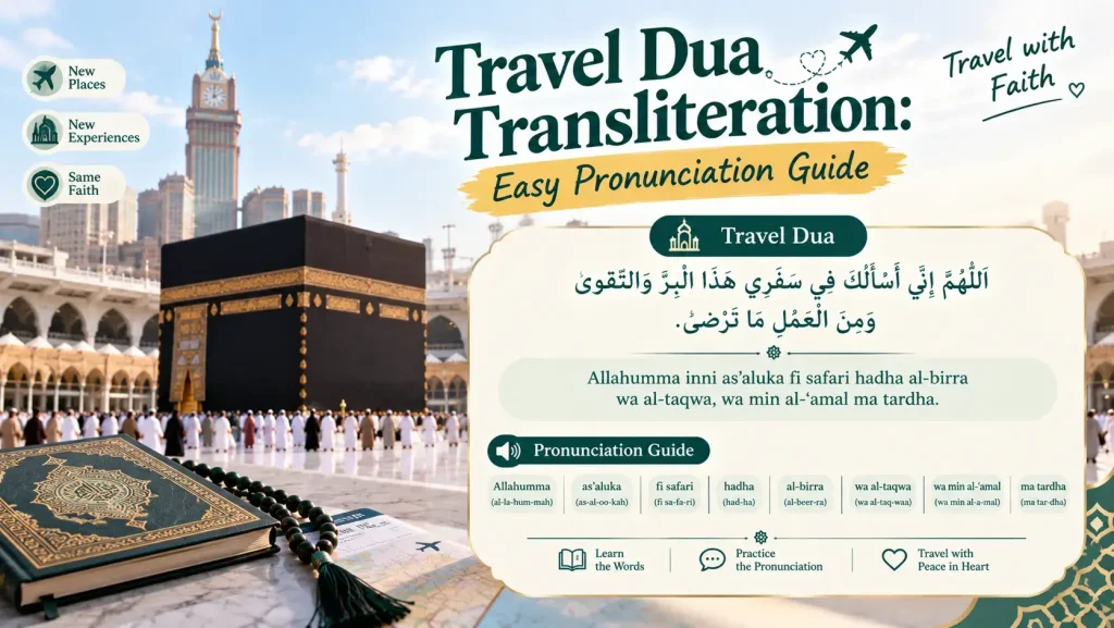 Travel Dua Transliteration Easy Pronunciation Guide